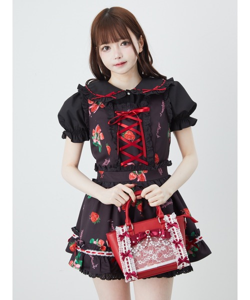 Ank Rouge（アンクルージュ）の「確定ファンサのおまじないはしごレースBAG（トートバッグ・レディース・ブラック/ブルー/レッド/ホワイト/グリーン/ピンク・FREE）」の9枚目の写真