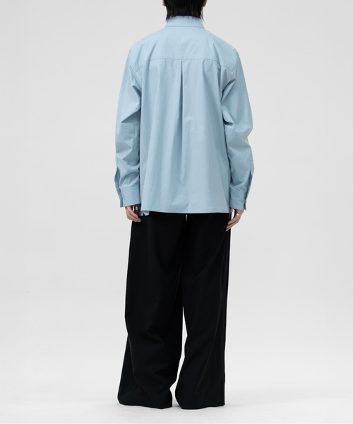 LAPIIS(ラピス)の「COTTON SILK REGULAR SHIRT(シャツ/ブラウス・メンズ・ライトブルー/ホワイト/ネイビー・MEDIUM/LARGE)」の7枚目の写真