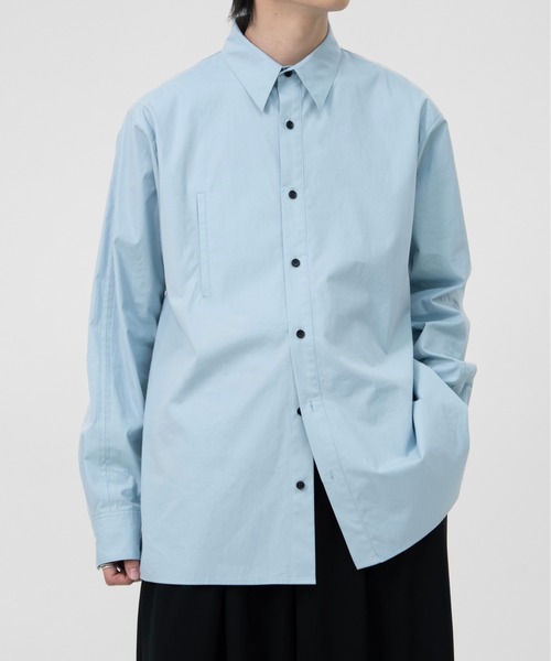 LAPIIS(ラピス)の「COTTON SILK REGULAR SHIRT(シャツ/ブラウス・メンズ・ライトブルー/ホワイト/ネイビー・MEDIUM/LARGE)」の8枚目の写真