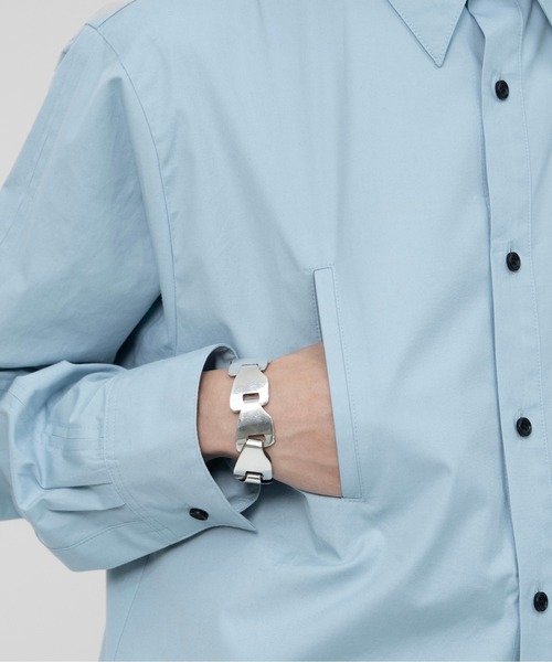 LAPIIS(ラピス)の「COTTON SILK REGULAR SHIRT(シャツ/ブラウス・メンズ・ライトブルー/ホワイト/ネイビー・MEDIUM/LARGE)」の9枚目の写真