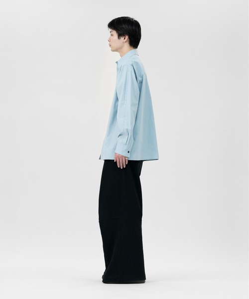LAPIIS(ラピス)の「COTTON SILK REGULAR SHIRT(シャツ/ブラウス・メンズ・ライトブルー/ホワイト/ネイビー・MEDIUM/LARGE)」の14枚目の写真
