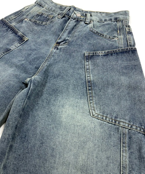 SHEENA(シーナ)の「ビッグポケットデニムカーブワイドパンツ(デニムパンツ・レディース・ブルー・S/M/L)」の20枚目の写真