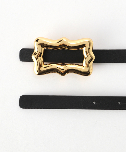 Spick & Span（スピックアンドスパン）の「A VACATION/ア ヴァケーション RIBBON13 GOLD（ベルト・レディース・ブラック・FREE）」の6枚目の写真