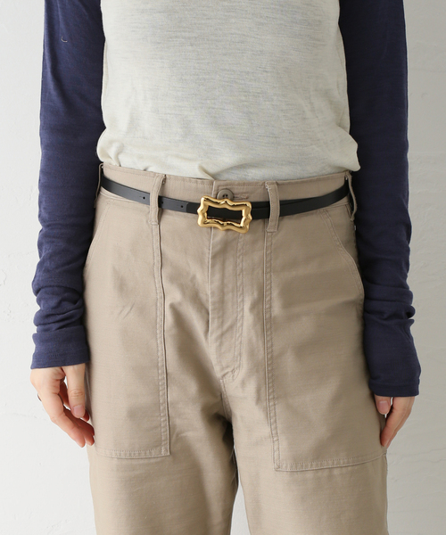 Spick & Span（スピックアンドスパン）の「A VACATION/ア ヴァケーション RIBBON13 GOLD（ベルト・レディース・ブラック・FREE）」の9枚目の写真