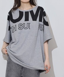 BIGロゴプリントポケット付きドルマンTシャツ