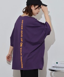 BIGロゴプリントポケット付きドルマンTシャツ