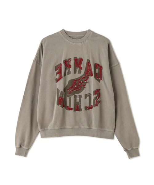DANKE SCHON(ダンケシェーン)の「DankeSchon/ダンケシェーン/PIGMENT SWEAT CREWNECK LOGO(スウェット・レディース・グレー/ベージュ・L/M)」の7枚目の写真