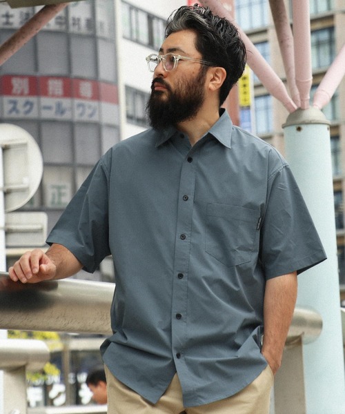 KRIFF MAYER（クリフメイヤー）の「【吸水速乾】SORONAリラックス半袖シャツ（シャツ/ブラウス・メンズ・サックスブルー/カーキ/ネイビー/ブラック・MEDIUM/LARGE/X-LARGE）」の4枚目の写真