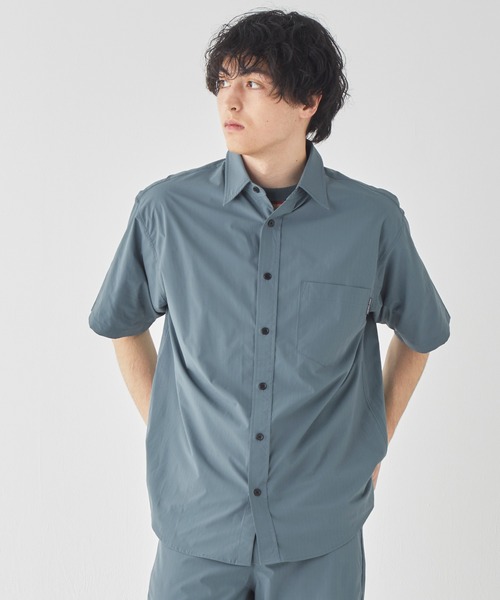 KRIFF MAYER（クリフメイヤー）の「【吸水速乾】SORONAリラックス半袖シャツ（シャツ/ブラウス・メンズ・サックスブルー/カーキ/ネイビー/ブラック・MEDIUM/LARGE/X-LARGE）」の15枚目の写真