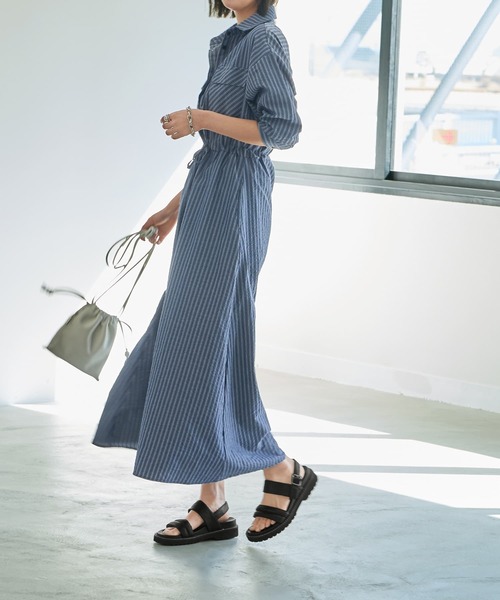 新品ストライプ柄ひざ下ワンピース✨ストライプセットアップ風ワンピ ツイードセットアップ風ワンピース ｜ LIZ LISA（リズリサ）公式