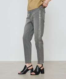 コットンストレッチデニム ウエストリブパンツ