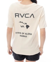 RVCA レディース STATE OF ALOHA DAILY TEE Tシャツ 【2025年春夏モデル】/ルーカバックプリント半袖Tシャツ
