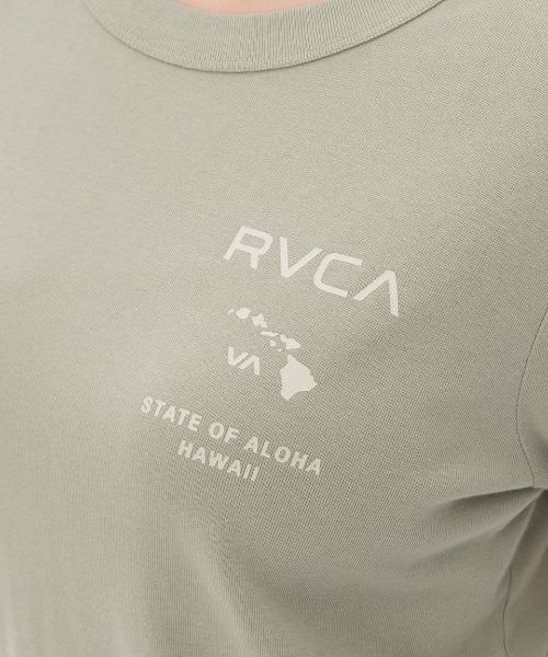RVCA(ルーカ)の「RVCA レディース STATE OF ALOHA DAILY TEE Tシャツ 【2025年春夏モデル】/ルーカバックプリント半袖Tシャツ(Tシャツ/カットソー・レディース・クリーム/グリーン系その他・LARGE/MEDIUM/SMALL)」の4枚目の写真