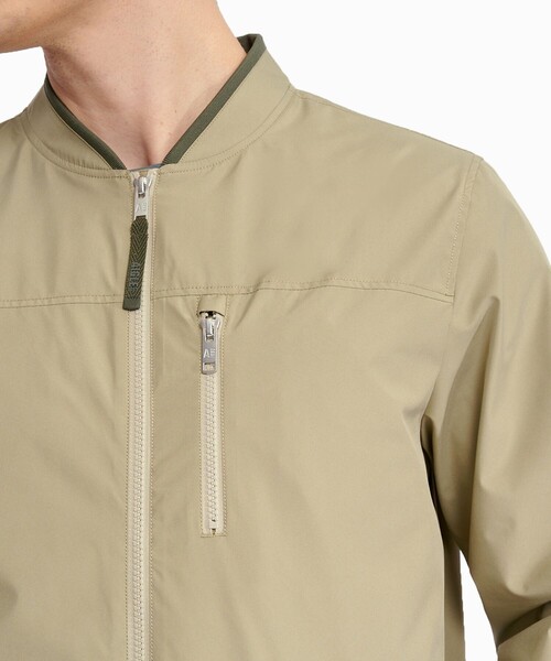 AIGLE(エーグル)の「GORE-TEX WINDSTOPPER ゴアテックス ウインドストッパー(R) 防風 撥水 透湿 MA-1 ブルゾン(ブルゾン・メンズ・ベージュ/ダークブルー・S/M/L)」の7枚目の写真