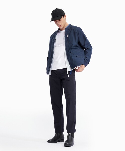 AIGLE(エーグル)の「GORE-TEX WINDSTOPPER ゴアテックス ウインドストッパー(R) 防風 撥水 透湿 MA-1 ブルゾン(ブルゾン・メンズ・ベージュ/ダークブルー・S/M/L)」の8枚目の写真