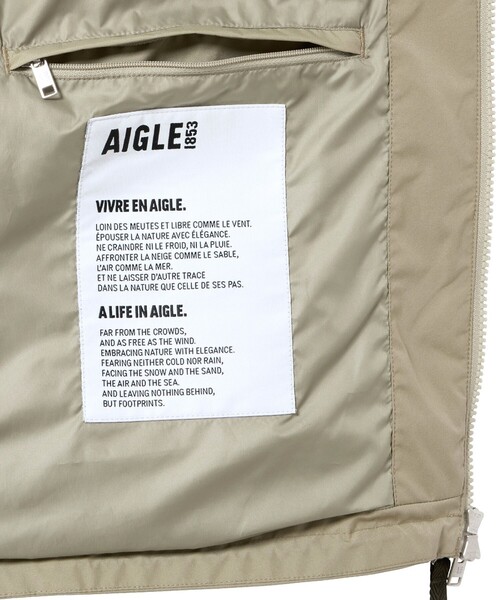 AIGLE(エーグル)の「GORE-TEX WINDSTOPPER ゴアテックス ウインドストッパー(R) 防風 撥水 透湿 MA-1 ブルゾン(ブルゾン・メンズ・ベージュ/ダークブルー・S/M/L)」の22枚目の写真