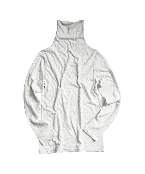 MARAI(マーライ)の「UVカット ボトルネック長袖カットソー 紫外線対策(Tシャツ/カットソー・レディース・ブラック/グレー/ホワイト/ネイビー/ライトグレー・LARGE/X-LARGE/MEDIUM)」の3枚目の写真