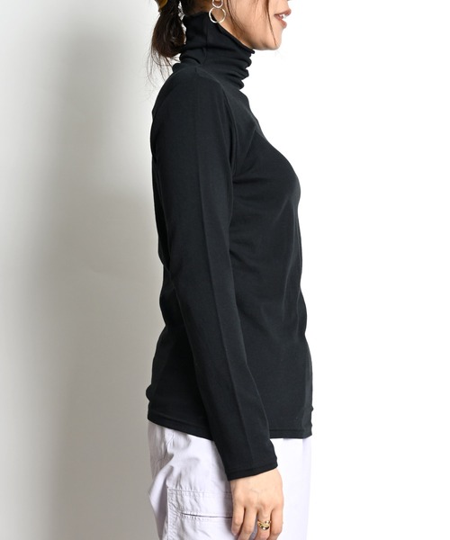 【Eimee Law】ボトルネック長袖カットソー セール】UVカット ボトルネック長袖カットソー（Tシャツ