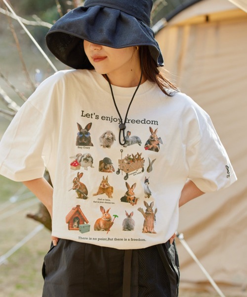 DOD(ディーオーディー)の「【DOD別注】ファミティー(Tシャツ/カットソー・レディース・ホワイト系その他/ホワイト・LARGE/MEDIUM)」の2枚目の写真
