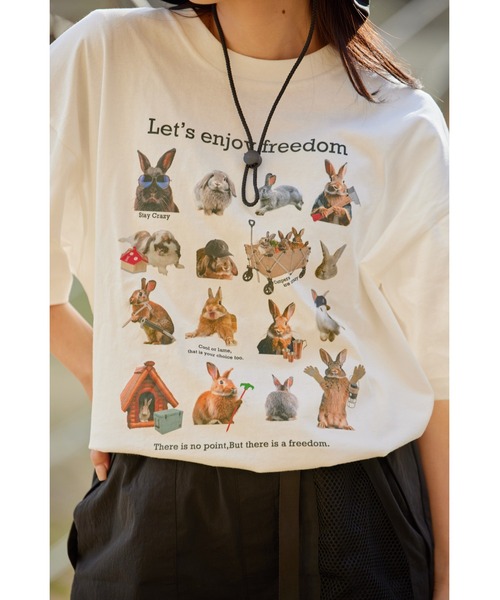 DOD(ディーオーディー)の「【DOD別注】ファミティー(Tシャツ/カットソー・レディース・ホワイト系その他/ホワイト・LARGE/MEDIUM)」の10枚目の写真