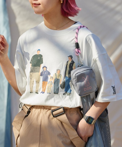 DOD(ディーオーディー)の「【DOD別注】ファミティー(Tシャツ/カットソー・レディース・ホワイト系その他/ホワイト・LARGE/MEDIUM)」の19枚目の写真