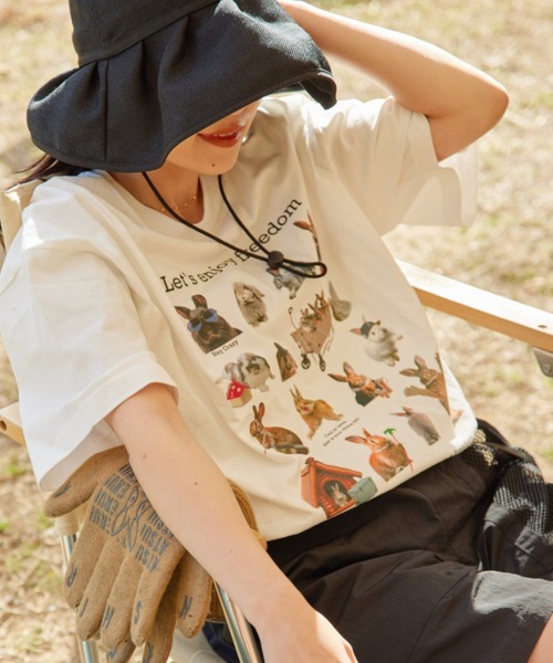 DOD(ディーオーディー)の「【DOD別注】ファミティー(Tシャツ/カットソー・レディース・ホワイト系その他/ホワイト・LARGE/MEDIUM)」の8枚目の写真