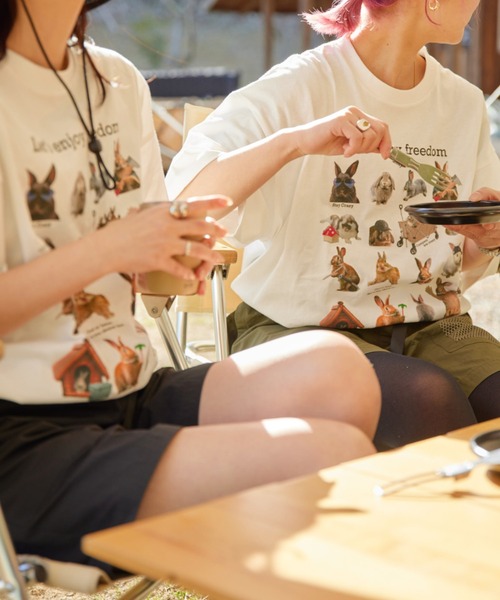 DOD(ディーオーディー)の「【DOD別注】ファミティー(Tシャツ/カットソー・レディース・ホワイト系その他/ホワイト・LARGE/MEDIUM)」の4枚目の写真