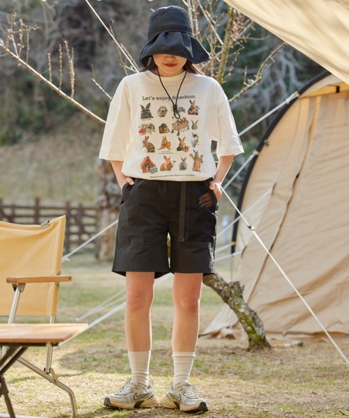 DOD(ディーオーディー)の「【DOD別注】ファミティー(Tシャツ/カットソー・レディース・ホワイト系その他/ホワイト・LARGE/MEDIUM)」の11枚目の写真