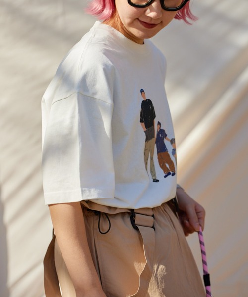 DOD(ディーオーディー)の「【DOD別注】ファミティー(Tシャツ/カットソー・レディース・ホワイト系その他/ホワイト・LARGE/MEDIUM)」の22枚目の写真