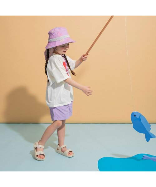 BREEZE(ブリーズ)の「【UVカット/撥水加工】水陸両用アクティブアウトドアハット(ハット・キッズ・イエロー/オレンジ/ネイビー/ラベンダー/キナリ・56/54/52/50)」の6枚目の写真