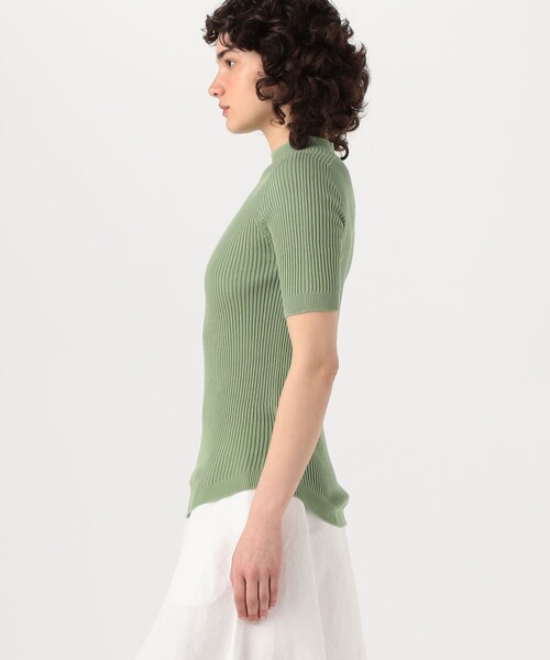 【UNION LAUNCH/ユニオン ランチ】 半袖リブニット UNION LAUNCH/ユニオンランチ】 KNIT（ニット／セーター）｜L