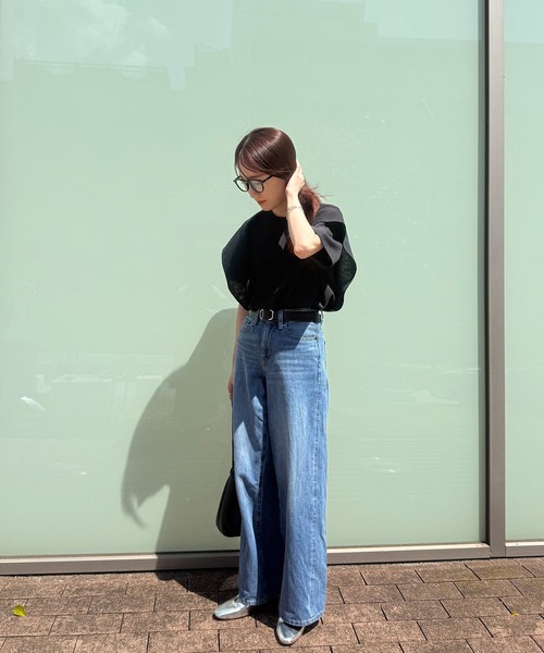 ISOOK（アイスー）の「【ISOOK / アイスー】ラッフルショルダーワッフルT / ラッフルスリーブ フレアスリーブ プルオーバー ブラウス Tシャツ ワッフル生地 サーマル 半袖 夏服 夏トップス 春服 春トップス ZOZOTOWN限定（Tシャツ/カットソー・レディース・ホワイト/アイボリー/ブラック・FREE）」の16枚目の写真