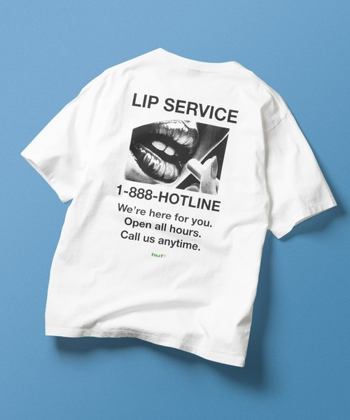 ★国内在庫/即発可*HUF*HOT-LIPSロゴTシャツ/WHITE★ Amazon | [ハフ] Tシャツ HOT LIPS 白 ホワイト くちびる 唇