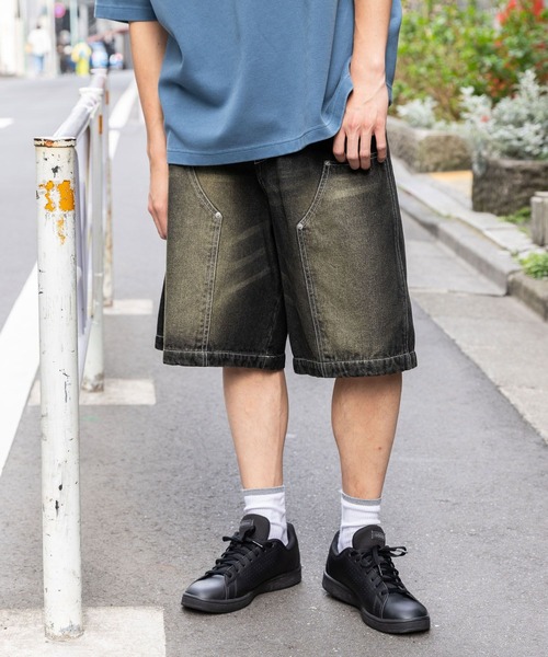 LAKOLE（ラコレ）の「ダブルニーデニムショーツ / 283523（デニムパンツ・メンズ・ブラック/ブルー・MEDIUM/LARGE）」の2枚目の写真