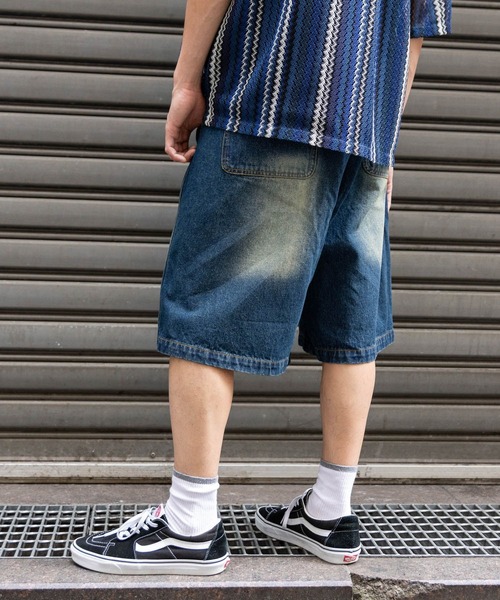 LAKOLE（ラコレ）の「ダブルニーデニムショーツ / 283523（デニムパンツ・メンズ・ブラック/ブルー・MEDIUM/LARGE）」の6枚目の写真