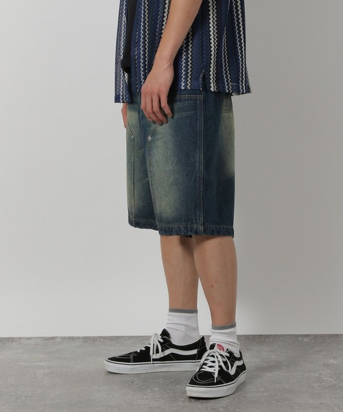 LAKOLE（ラコレ）の「ダブルニーデニムショーツ / 283523（デニムパンツ・メンズ・ブラック/ブルー・MEDIUM/LARGE）」の11枚目の写真