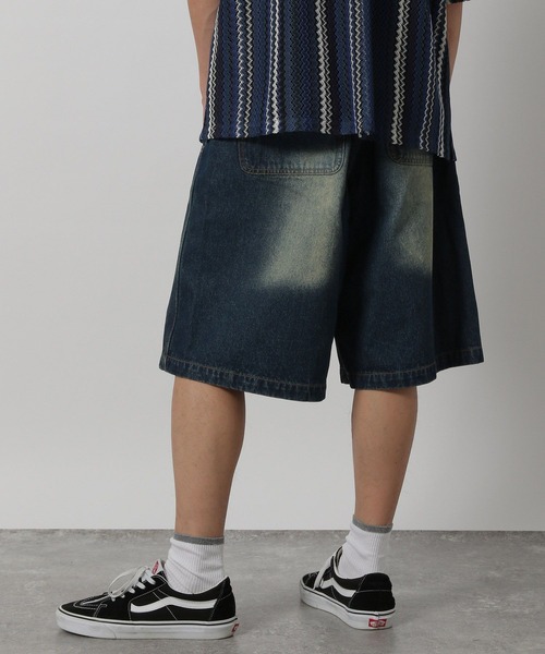 LAKOLE（ラコレ）の「ダブルニーデニムショーツ / 283523（デニムパンツ・メンズ・ブラック/ブルー・MEDIUM/LARGE）」の12枚目の写真