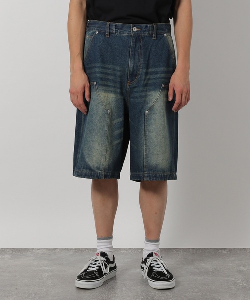 LAKOLE（ラコレ）の「ダブルニーデニムショーツ / 283523（デニムパンツ・メンズ・ブラック/ブルー・MEDIUM/LARGE）」の13枚目の写真