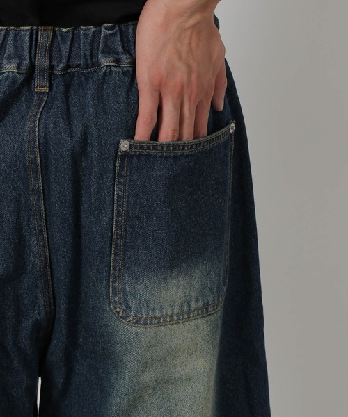 LAKOLE（ラコレ）の「ダブルニーデニムショーツ / 283523（デニムパンツ・メンズ・ブラック/ブルー・MEDIUM/LARGE）」の21枚目の写真