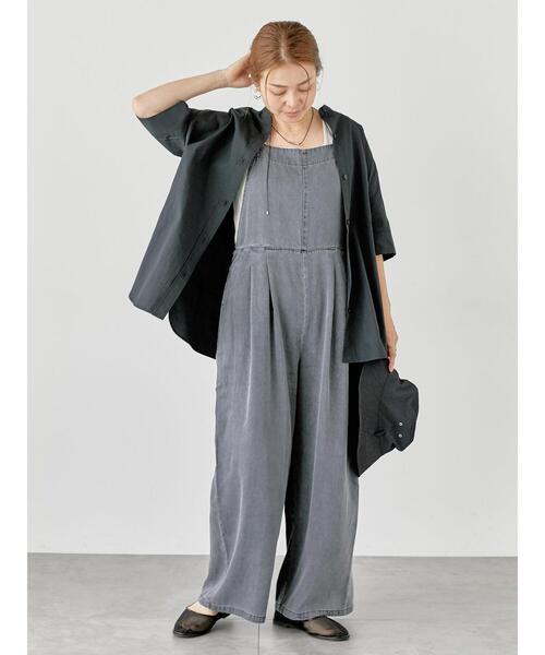 Lugnoncure(ルノンキュール)の「【イージーケア】バンドカラーオーバーシャツ(シャツ/ブラウス・レディース・オフホワイト/ネイビー/ベージュ/ブラック・F)」の17枚目の写真