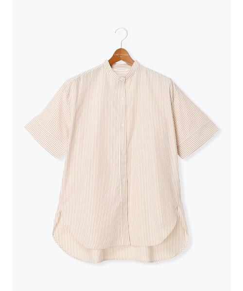 Lugnoncure(ルノンキュール)の「【イージーケア】バンドカラーオーバーシャツ(シャツ/ブラウス・レディース・オフホワイト/ネイビー/ベージュ/ブラック・F)」の12枚目の写真