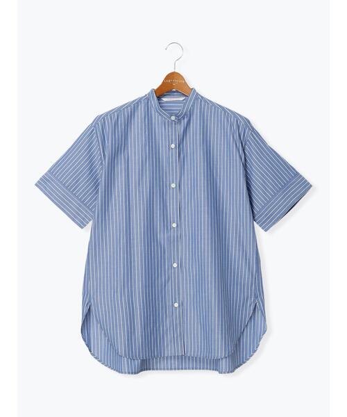 Lugnoncure(ルノンキュール)の「【イージーケア】バンドカラーオーバーシャツ(シャツ/ブラウス・レディース・オフホワイト/ネイビー/ベージュ/ブラック・F)」の11枚目の写真