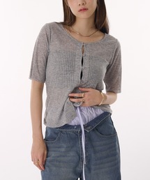 sheer jersey cardigan / シアーカットカーディガン