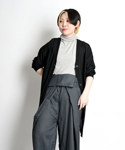 MARAI(マーライ)の「UVカット 長袖ロングカーディガン(カーディガン/ボレロ・レディース・ブラック/ライム/ライトグレー/ブルーグレー・FREE)」の2枚目の写真
