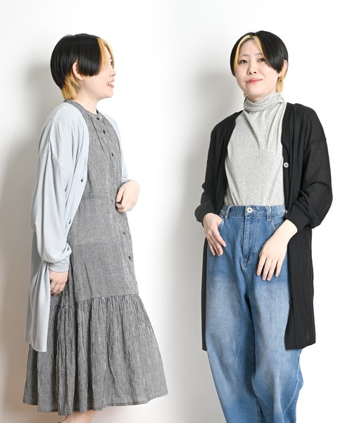 MARAI(マーライ)の「UVカット 長袖ロングカーディガン(カーディガン/ボレロ・レディース・ブラック/ライム/ライトグレー/ブルーグレー・FREE)」の19枚目の写真