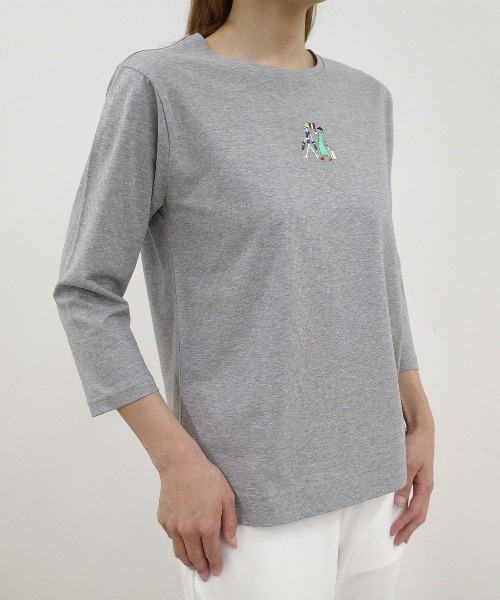 STUDIO PICONE(スタジオピッコーネ)の「【オンラインストア・店舗限定商品】コットン100%UV冷感刺繍プルオーバー(Tシャツ/カットソー・レディース・ライトグレー/ホワイト/グリーン・LL/M/L)」の13枚目の写真