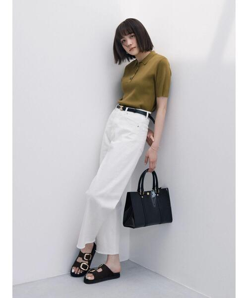 Te chichi(テチチ)の「【松井愛莉着用】カーブDenimパンツ《2025summer catalog item》(その他パンツ・レディース・サックスブルー/オフホワイト/ネイビー・M/S)」の2枚目の写真