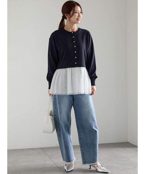 Te chichi(テチチ)の「【松井愛莉着用】カーブDenimパンツ《2025summer catalog item》(その他パンツ・レディース・サックスブルー/オフホワイト/ネイビー・M/S)」の5枚目の写真