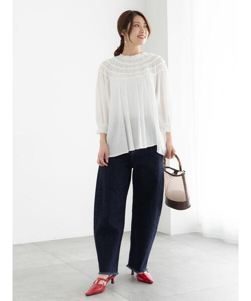 Te chichi(テチチ)の「【松井愛莉着用】カーブDenimパンツ《2025summer catalog item》(その他パンツ・レディース・サックスブルー/オフホワイト/ネイビー・M/S)」の19枚目の写真