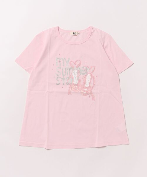 KP(ケーピー)の「サンダル プリント半袖Tシャツ(Tシャツ/カットソー・キッズ・ベビーピンク/ブラック/パープル・90cm/100cm/110cm/120cm/130cm/140cm/150cm/160cm)」の3枚目の写真